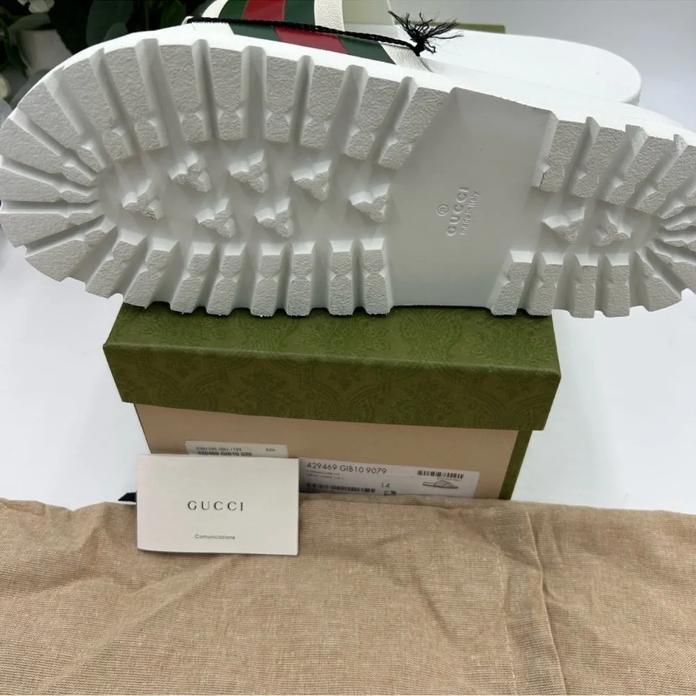 Men’s Gucci TREK pursuit pool slides size 14 made in Italy NWT
